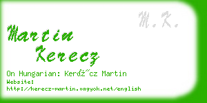 martin kerecz business card